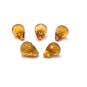 cuarzo citrino talla pera briolette 5uds