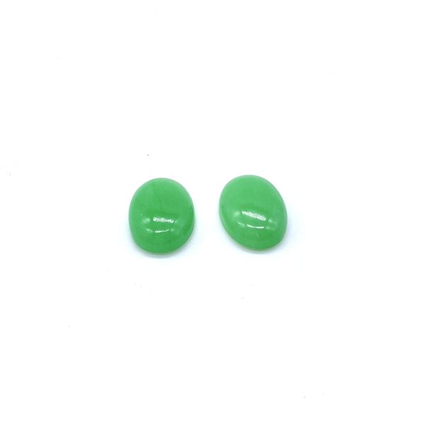 jade verde oval cabujón