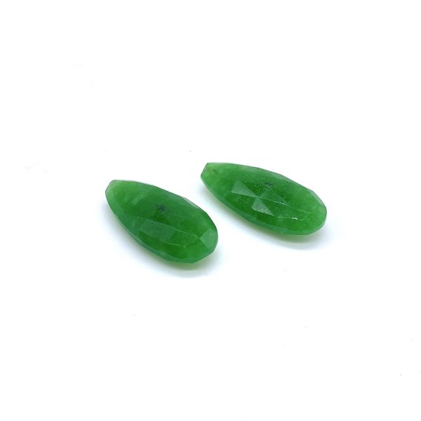 jade verde oval pera