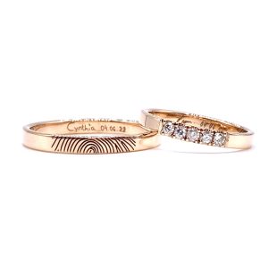 alianzas de boda oro rosa