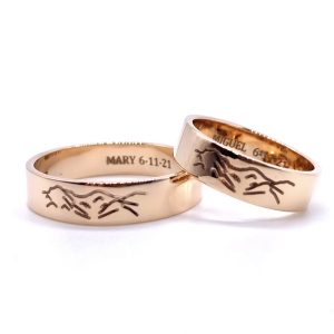 alianzas de boda oro rosa