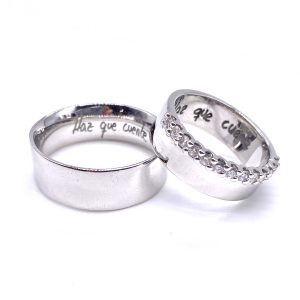 alianzas de boda oro blanco